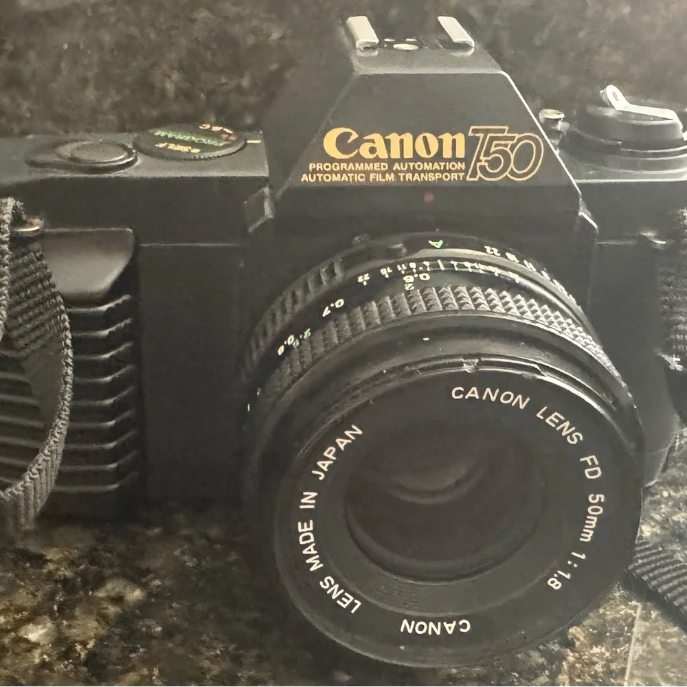 Canon T50 Black Film Camera with Lens